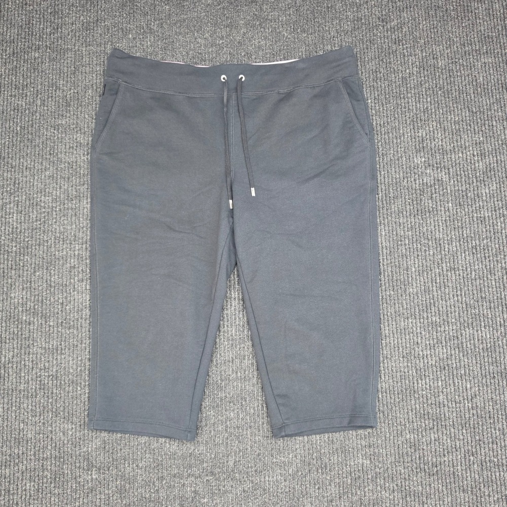 Lauren Ralph Lauren Womens Large Black Cropped Sweatpants Joggers Capris